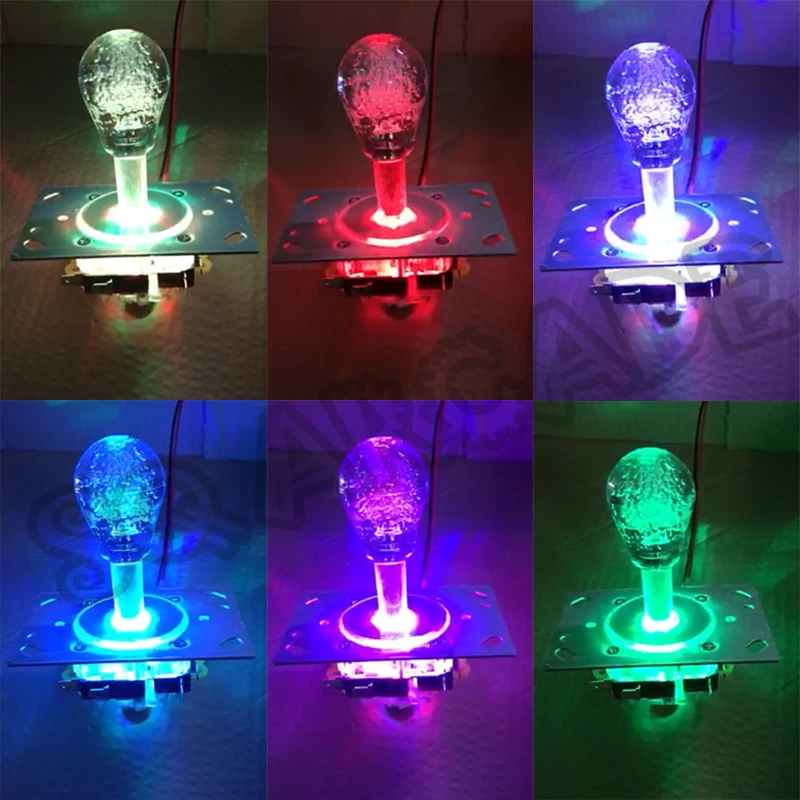 Crane Joystick Colorful Led Glitter Lighted Illuminated Arcade Stick