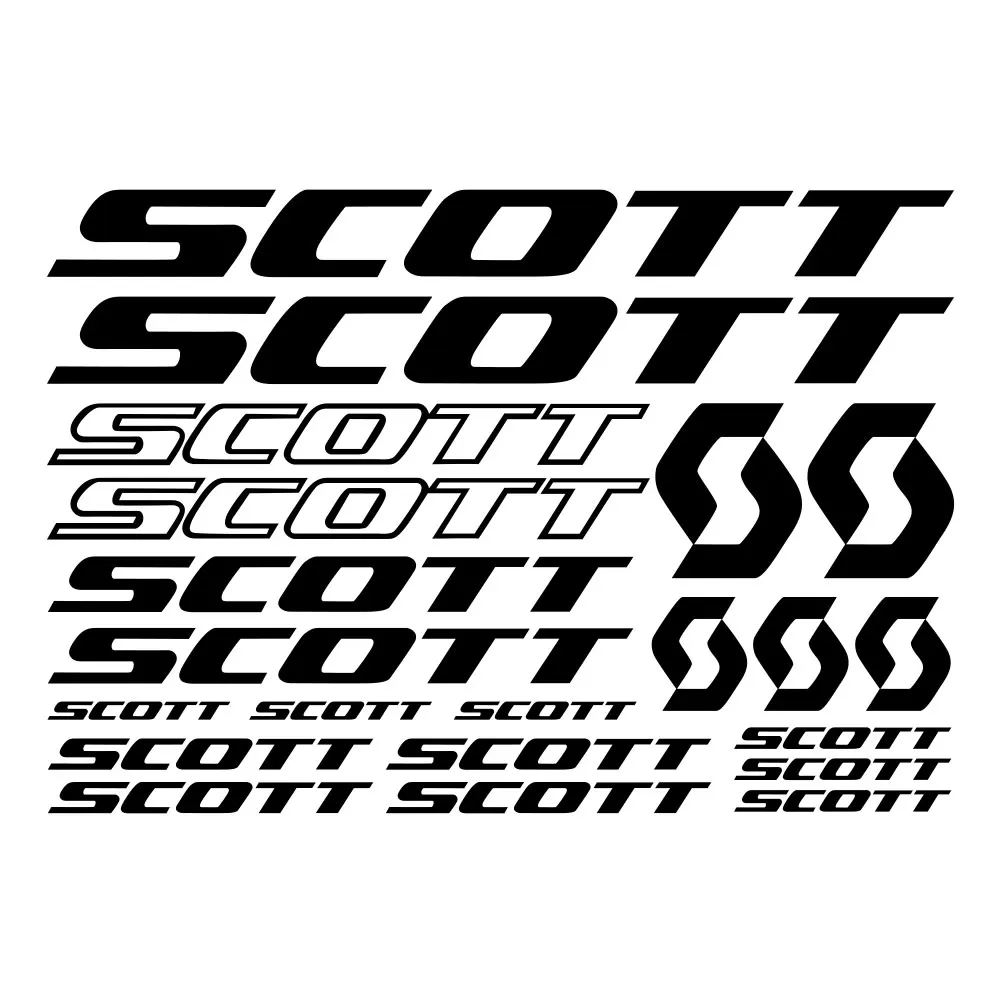 Scott Vinyl Decals Stickers Sheet Bike Frame Cycle Cycling Bicycle Mtb Road