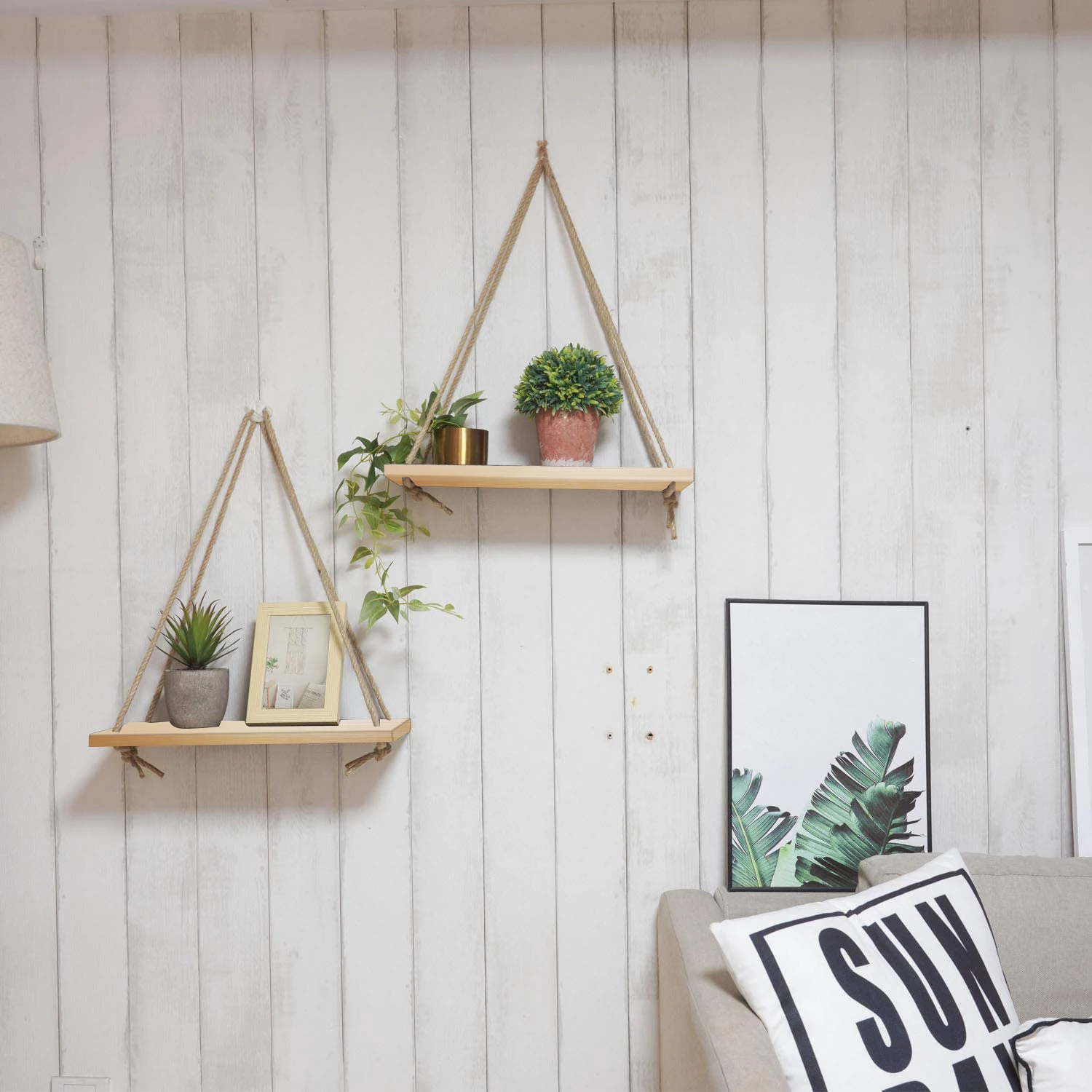 Estantes flotantes, estantes de pared de madera, estante flotante rústico  montado en la pared con gran almacenamiento para dormitorio, sala de estar