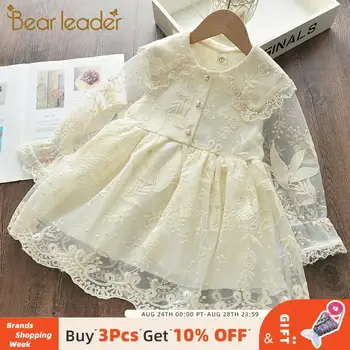 

Bear Leader Girls Princess Dress New Summer Kids Lace Costumes Girl Flowers Birthday Outfits Toddler Baby Elegant Vestidos 3 7Y
