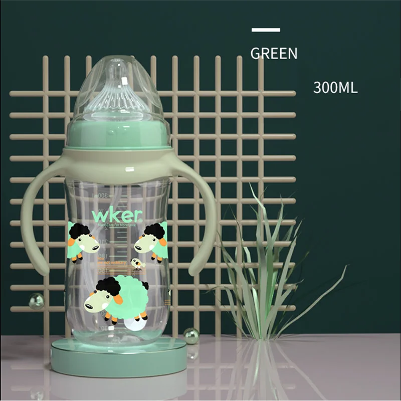 Anti-Slip BPA Free Newborn Baby Bottle Infant Nursing Milk Fruit Juice Water Feeding Wide Mouth Nipple Pacifier Drink PP Bottles |