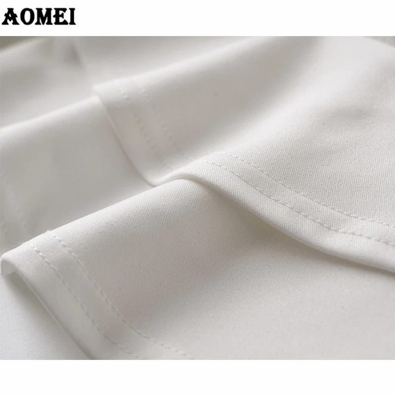 Комбинезон женский с коротким рукавом Элегантный Эластичный Белый офисный