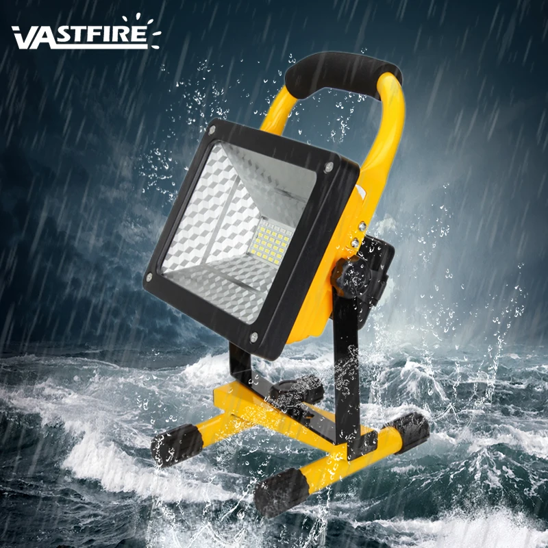 

50W 36 Led RGB Flood Light Outdoor Portable Waterproof Reflector Rechargeable Floodlight Work Construction Lamp Camping Lantern