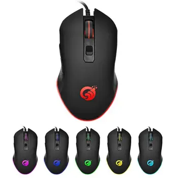 

G70 USB Wired Gaming Mouse RGB Backlit Computer Mouse Gamer Ergonomic 6 Button 3600DPI Adjustable PC Silent Mouse Mice