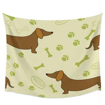 

Cartoon Dog Pattern Wall Hanging Wall Decor Bedspread Wall Art Coverlet Bedding Blanket Towel Sheet Hypoallergenic Window