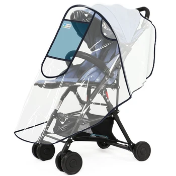 

Rain Cover Weather Shield Baby Stroller Travel Pushchair Accessories Universal Waterproof Window Wind Dust Zipper Open