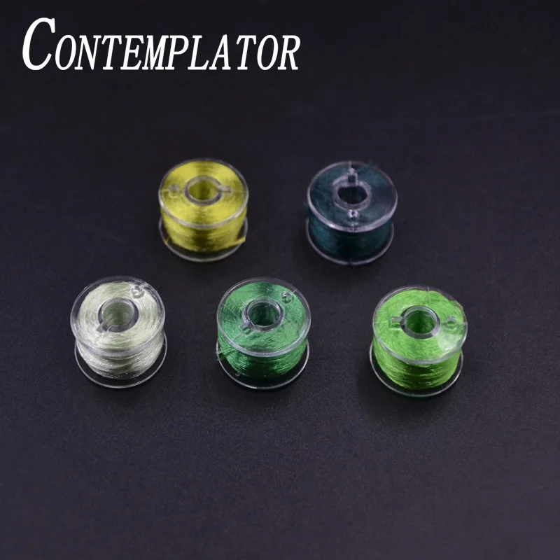 

CONTEMPLATOR 5pcs Greenish Color Fly Tying Thread 120Denier high break force spool thread