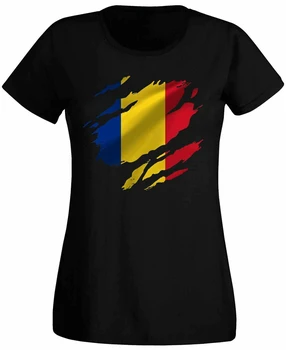

Torn Romania Flag T Shirt Men Women Romanian Bucharest Country national Funny Design Tops Tee Shirt