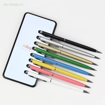 

1000pcs/lot 2 In 1 Rotate Ballpoint Pen Touch Screen Stylus Pen Useful Design Tablet Pen for Iphone XS IPad Samsung Smart Phone