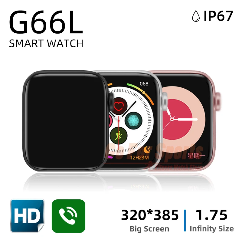 G66L smart watch Dial Bluetooth Call Body Temperature Heart Rate