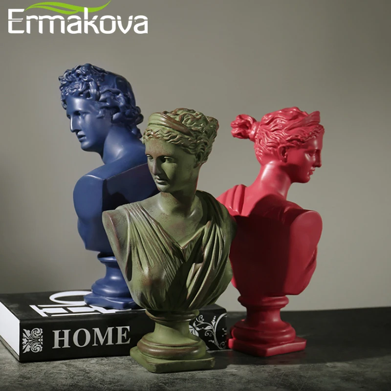 ERMAKOVA 32cm Nordic Creative David Anna Statue Male God Ornaments Simple Statuettes Modern Art Home Decoration Accessories