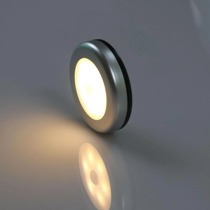 6 LED Night Light Motion Sensor Lamp Magnetic Wireless Detector Wall Lamps Auto On/Off Closet Hallway Wardrobe Cabinet Lights 3d night light