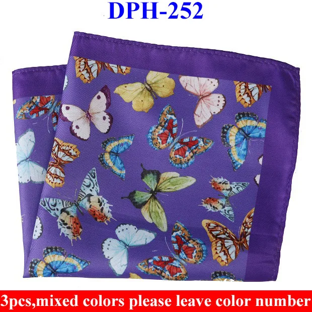 DPH252 Hankerchief Портной Смит 3 шт. мужские носовые платки карманные квадраты с принтом пейсли бизнес полотенце для сундуков Карманный платок носовые платки шарфы - Цвет: DPH252 Hankerchief