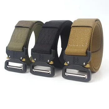 

Canvas Belt Quick Release Buckle Luxury Fashion Pants Accessories Unisex Military Outdoor Training Designer Belt Gifts for Men