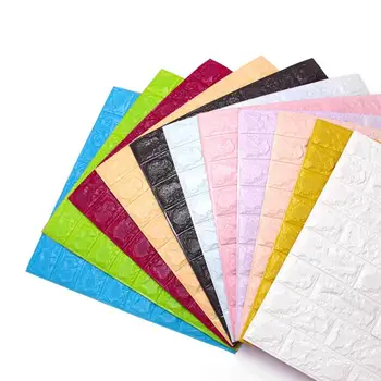 

3D Three Dimensional Brick Wall Sticker For Children Collision Avoidance Self Adhesive