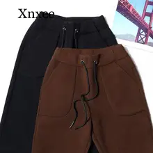 ^#Cheap Winter Warm Women Woolen Harem Pants Autumn Thick Drawstring Elastic Waist Loose Sweatpants Women's Wool Nine Trousers ^#Cheap Winter Warm Women Woolen Harem Pants Autumn Thick Drawstring Elastic Waist Loose Sweatpants Women's Wool Nine Trousers