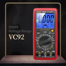 SZBJ VC92 ЖК-цифровой мультиметр AC/диод на постоянном токе Измеритель сопротивления емкости инструмент измерения напряжения 2KV Высокое напряжение