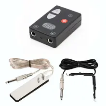 Горячая Татуировка питания цифровой lcd татуировки питания для тату-машина педаль черный цвет Клип шнур