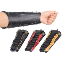 Защита для стрельбы из лука для охоты на лук, мужская кожаная защита для рук, регулируемая Защитная Экипировка