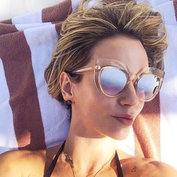 

Cat Eye Gradient Ladies Sunglasses Brand Design Retro Plastic Travel Shade Too Glasses Uv400 Frame Oculus