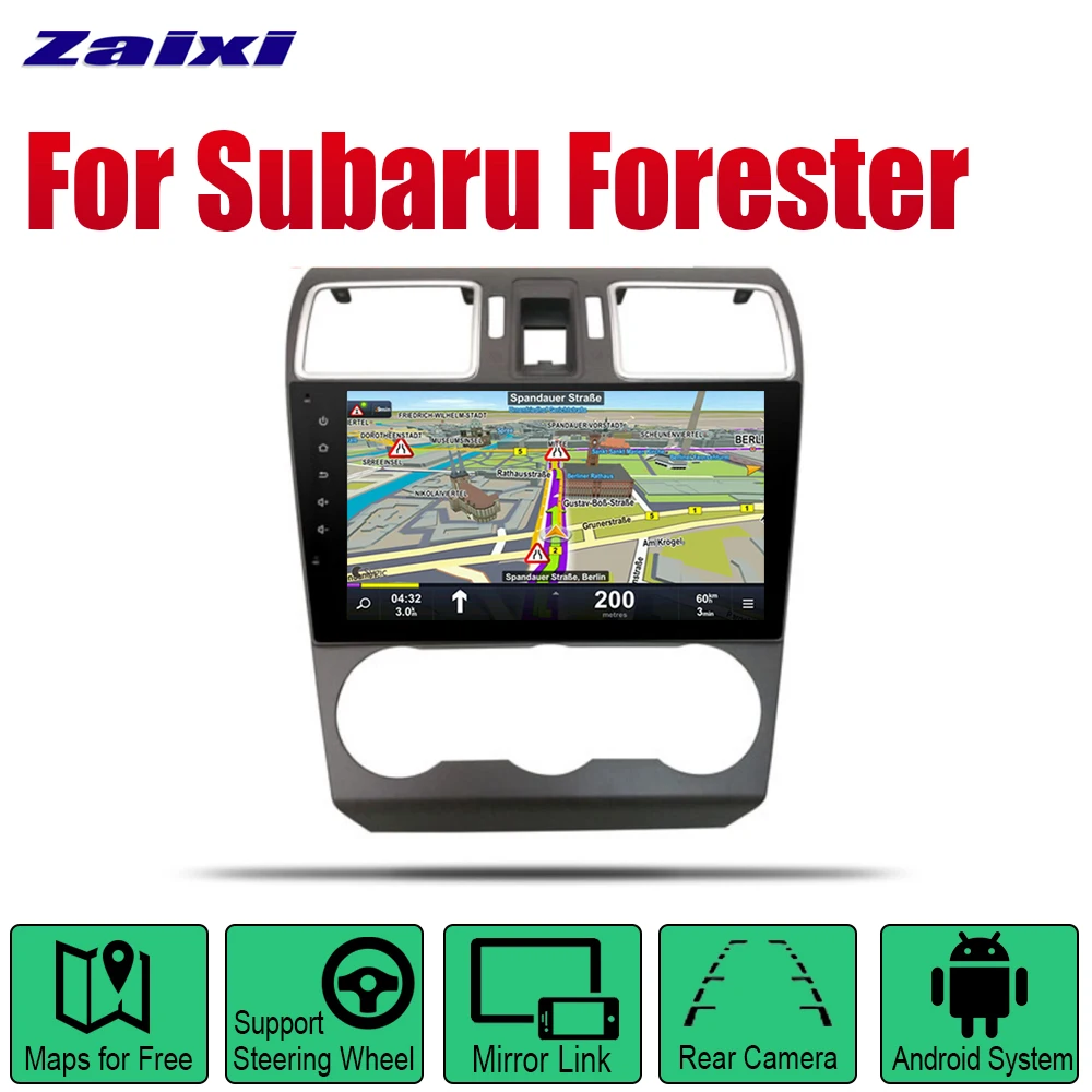 ZaiXi Android Автомагнитола Стерео gps навигация для Subaru Forester~ Bluetooth wifi 2din автомобильное радио стерео Мультимедиа