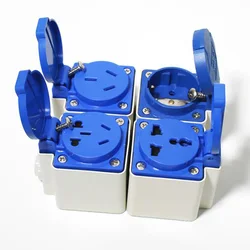 Multifunction AU US UK EU German France Brazil Swiss Italy outdoor waterproof socket with bottom box industry AC power socket