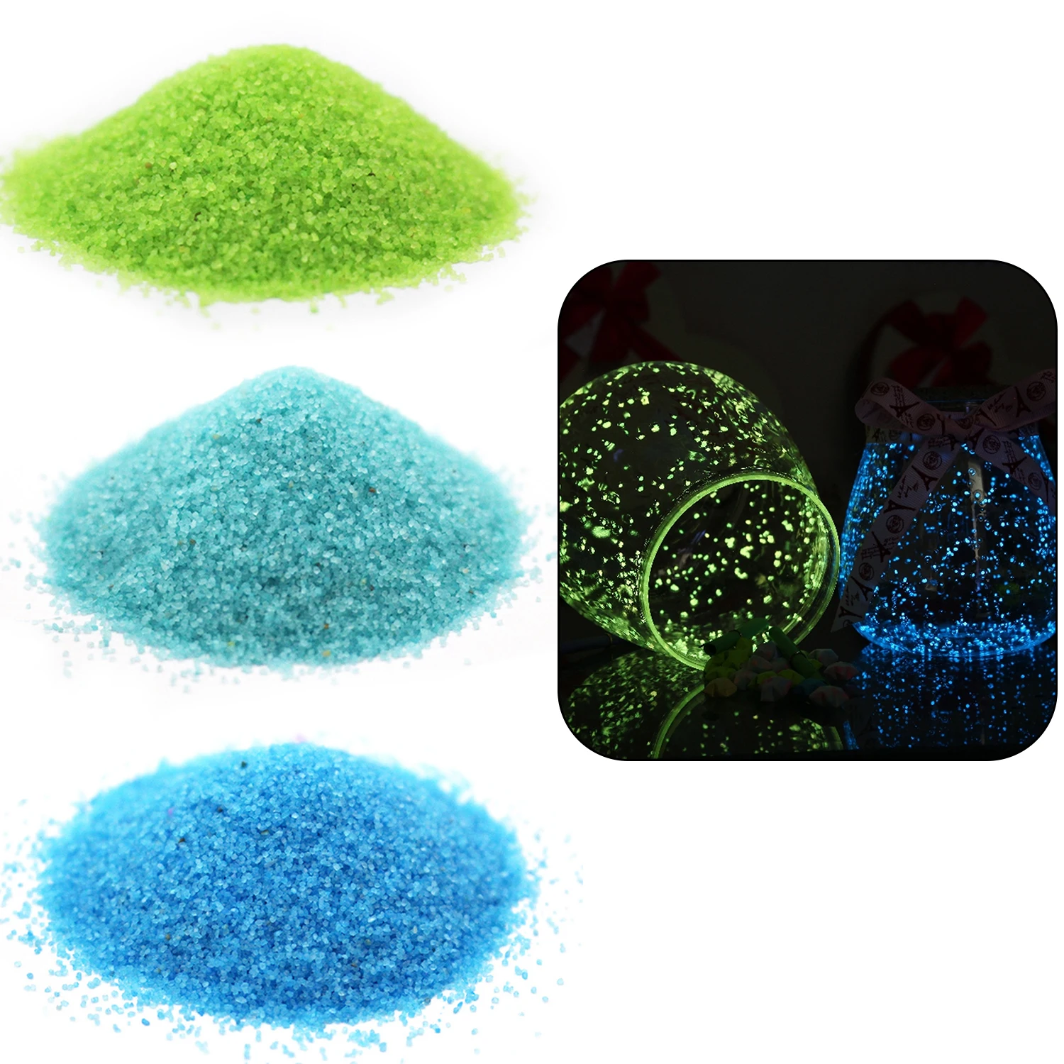 

20g Luminous Noctilucent Sand Fish Tank Fluorescent Glow in The Dark Pigment Powder for Party Wishing Bottle DIY Decoration