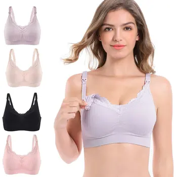 

1PC Nursing Bra Lace Top Open Buckle Feeding Bra for Pregnant Women Pregnancy Breast One Size Sleep Underwear