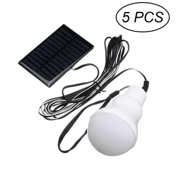 

5Pcs 3W 110LM Portable Solar Powered Light Bulb Rechargeable LED Lighting For Emergency Hiking Tent Camping Night Work Light