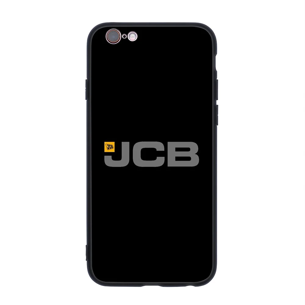 For iPhone JCB Machine Grey Soft TPU Border Apple iPhone Case iphone 8 plus silicone case