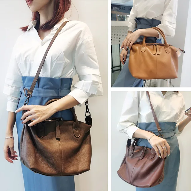 Soft Cow Real Leather Ladies Hand Bag Women's Genuine Leather Handbag Shoulder Bags for Women 2022 Fashion Casual Crossbody Bag 4