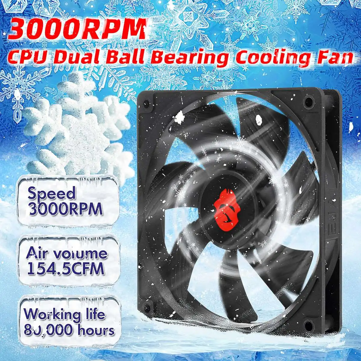 12x12x2.5cm New 12025 12V Computer PC CPU Silent Cooling Case Fan