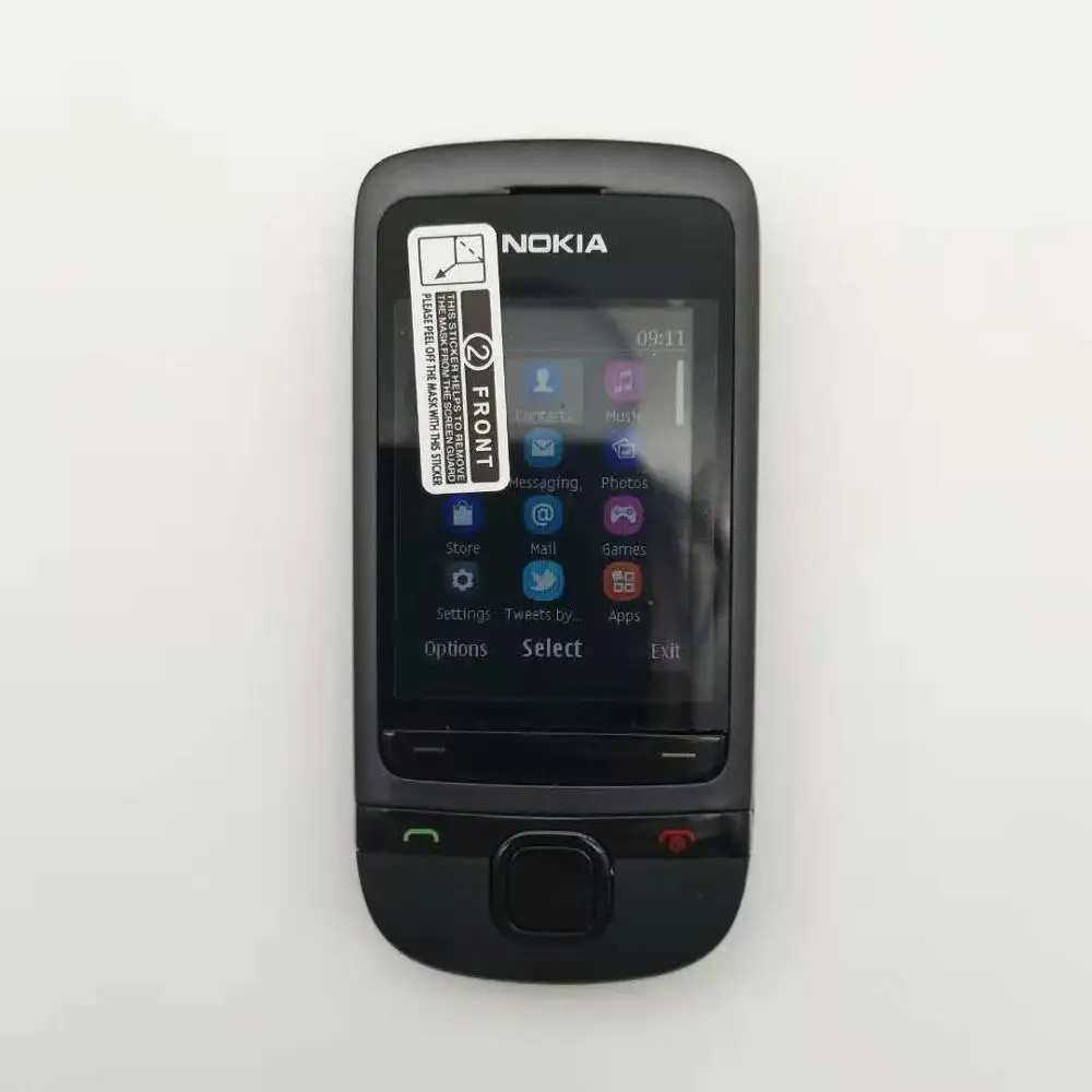 C2-05 разблокированный Nokia C2-05 слайд сотовый телефон Bluetooth Восстановленный - Цвет: Grey