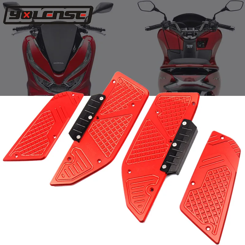 

Scooter Front & Rear Footrest Step Motorcycle Footboard Pedals Foot Pegs For HONDA PCX150 PCX125 PCX 125 150 2014-2019 2017 2018