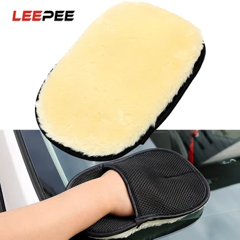 

LEEPEE Auto Care Car Washer Microfiber Cleaning Artificial Wool Car Wash Soft Automibile Accessories Washing Gloves