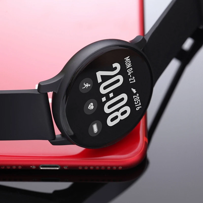 Kw19 Men Smartwatch Waterproof Wearable Device Heart Rate Monitor Color Display Sports Women Smart Watch for Ios Samsung Pk Dt88