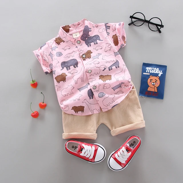 summer Children's Clothes Sets Boys and girls Short sleeve shirt and Pants 2 pieces Clothing sets children's clothing Baby 5