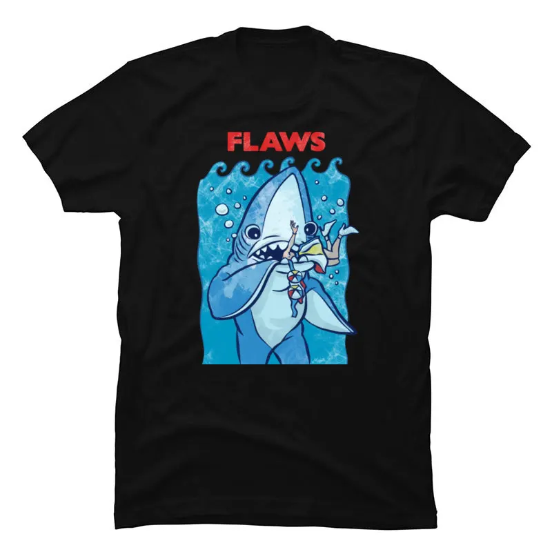 Мужская футболка с принтом fengers Left Shark коротким рукавом 100% хлопок Осень зима