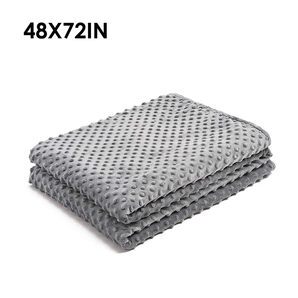 1 шт. утяжеленное одеяло для взрослых гравитационное одеяло s декомпрессия сна помощь давление утяжеленное одеяло серый пенопласт пододеяльник - Цвет: 48x72in