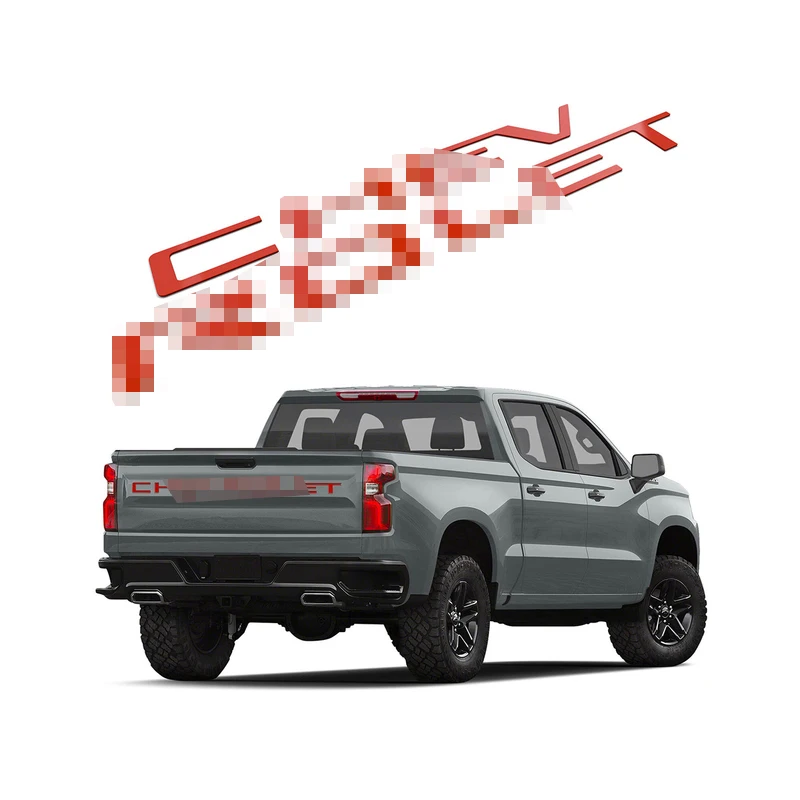 fortes e levantados 3D, emblemas Chevrolet Silverado, 2019-2022