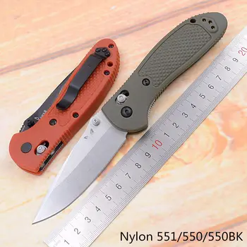 

JUFULE Made 551 / 550 Nylon fiber handle Mark 154CM Blade Pocket Survival EDC Tool camping hunting outdoor kitchen folding knife