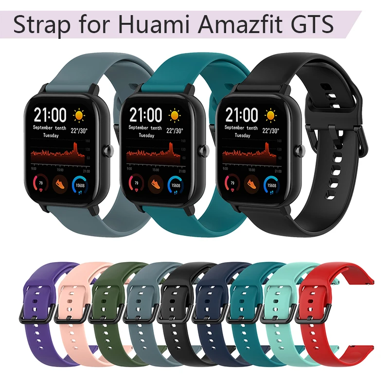 20mm Watchband Bracelet for Huami Amazfit GTS GTR Bip Lite Smart Watch Band Silicone Sport Wrist Strap Replacement Wristband | Электроника