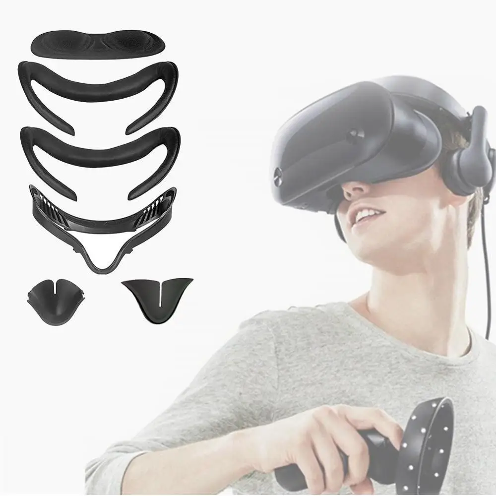 6 unids/set casco cara máscara para Oculus búsqueda 2 VR vasos auriculares gafas para Quest2 Realidad Virtual de realidad Virtual Accesorios