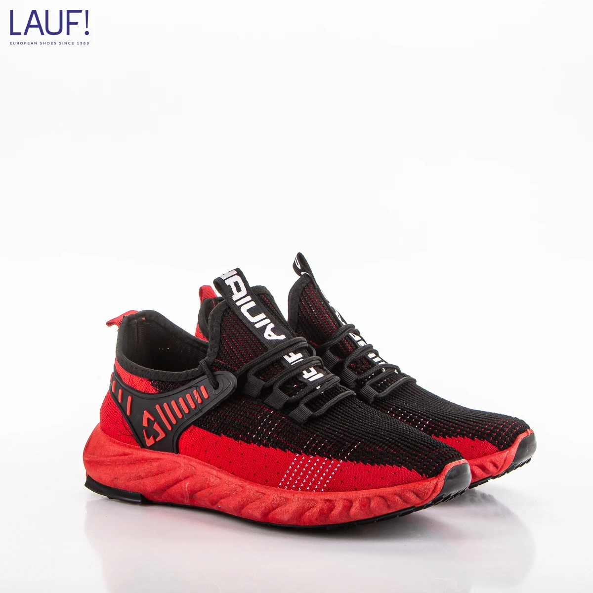 Кроcсовки мужские 076 black red Color Me текстиль|Кроссовки и кеды| |