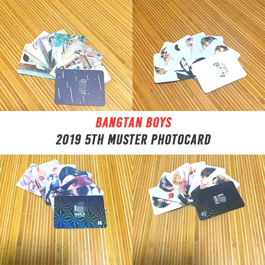 

7pcs/set KPOP bangtan boys laser flash photocard 5th MUSTER Album photo card kpop bangtan boys HD good quality