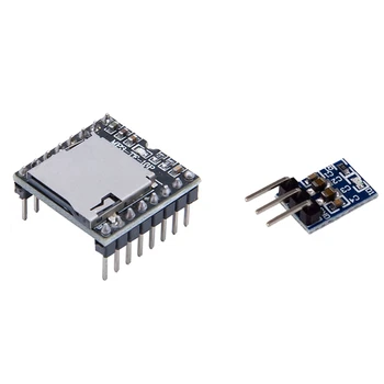 

1 Pcs DFPlayer Mini MP3 Player Module & 1 Pcs Ams1117-3.3 Ldo 800Ma Dc 5V to 3.3V Step-Down Power Supply Module