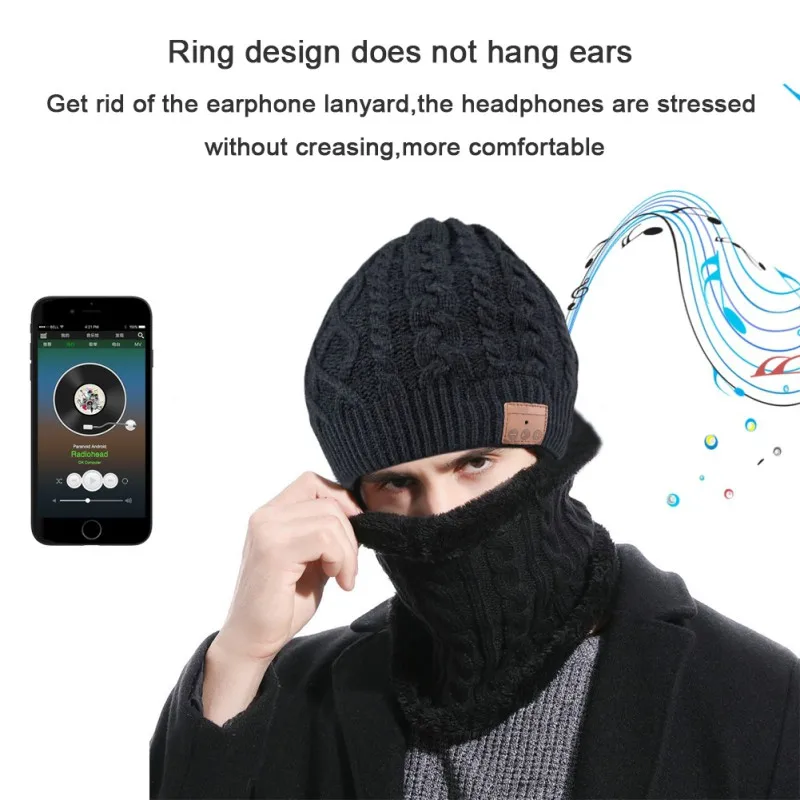 Bluetooth плоская кепка теплая удобная Кепка музыкальная Кепка
