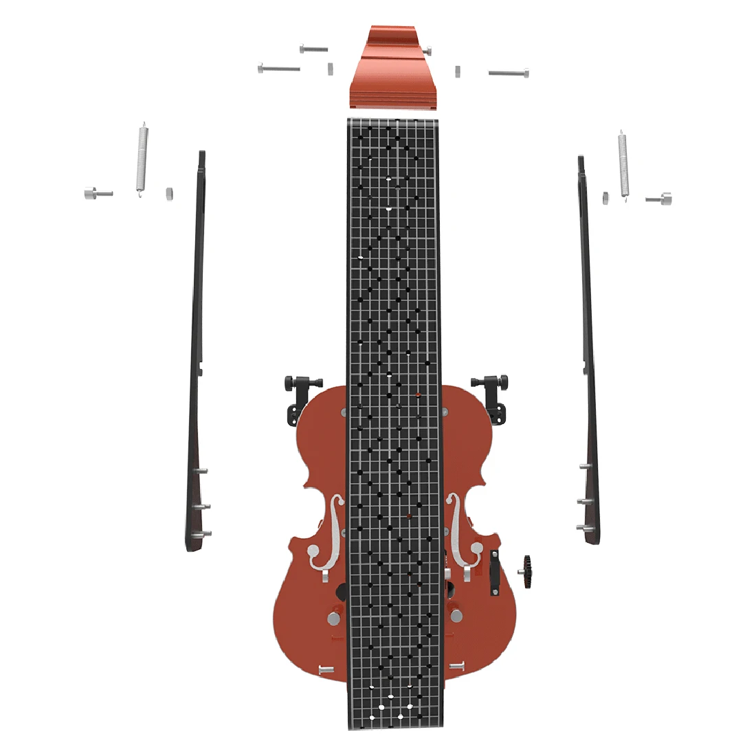 Teching 210 шт алюминиевая сборка, музыкальная шкатулка для скрипки, набор для сборки руля, сделай сам, музыкальная креативная Подарочная музыкальная шкатулка для Рождества