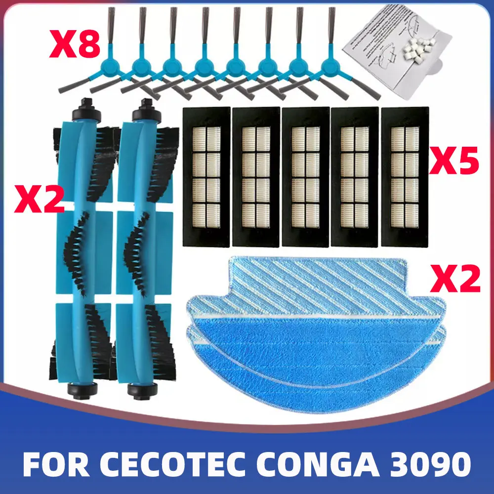 Основной ролик боковая щетка фильтр HEPA сменная ткань для швабры Cecotec Conga 3090