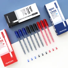 12 шт., базовая Шариковая ручка для письма, 0,5 мм, шариковая ручка, 3 цвета, гелевые чернила, Офисные инструменты, школьные принадлежности, A6705